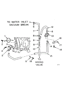 Blower Inlet Flush Accessory parts for Kenmore Washer Dryer Combo 110.6110501 (1106110501, 110 6110501) from AppliancePartsPros.com