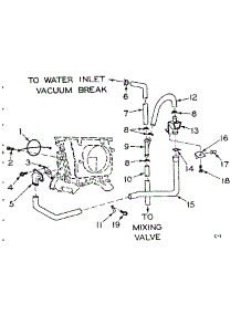 Blower Inlet Flush Accessory parts for Kenmore Washer Dryer Combo 110.6110505 (1106110505, 110 6110505) from AppliancePartsPros.com