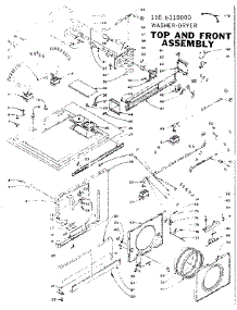 Top And Front Assembly parts for Kenmore Washer Dryer Combo 110.6110800 (1106110800, 110 6110800) from AppliancePartsPros.com
