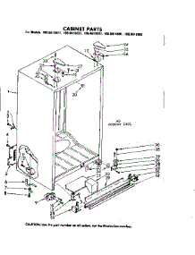 Cabinet Parts parts for Kenmore Refrigerator 106.8610981 (1068610981, 106 8610981) from AppliancePartsPros.com