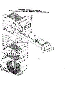 Freezer Interior Parts parts for Kenmore Refrigerator 106.8610981 (1068610981, 106 8610981) from AppliancePartsPros.com