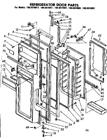 Refrigerator Door Parts parts for Kenmore Refrigerator 106.8610981 (1068610981, 106 8610981) from AppliancePartsPros.com