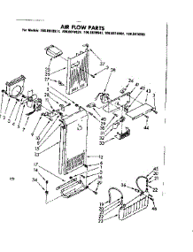 Air Flow Parts parts for Kenmore Refrigerator 106.8610981 (1068610981, 106 8610981) from AppliancePartsPros.com