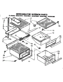 Refrigerator Interior Parts parts for Kenmore Refrigerator 106.8610981 (1068610981, 106 8610981) from AppliancePartsPros.com