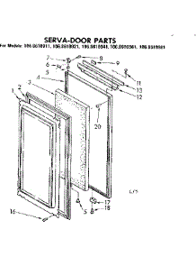 Serva-Door Parts parts for Kenmore Refrigerator 106.8610981 (1068610981, 106 8610981) from AppliancePartsPros.com