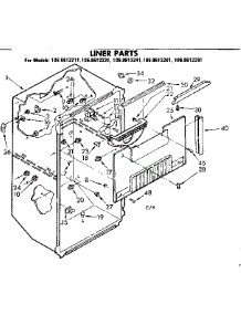 Liner Parts parts for Kenmore Refrigerator 106.8612261 (1068612261, 106 8612261) from AppliancePartsPros.com