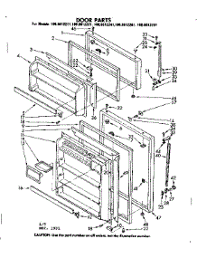 Door Parts parts for Kenmore Refrigerator 106.8612261 (1068612261, 106 8612261) from AppliancePartsPros.com