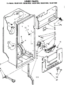 Liner Parts parts for Kenmore Refrigerator 106.8614020 (1068614020, 106 8614020) from AppliancePartsPros.com