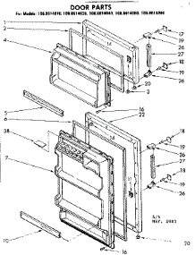 Door Parts parts for Kenmore Refrigerator 106.8614020 (1068614020, 106 8614020) from AppliancePartsPros.com