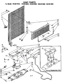 Unit Parts parts for Kenmore Refrigerator 106.8614020 (1068614020, 106 8614020) from AppliancePartsPros.com