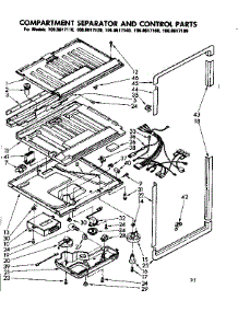 Compartment Separator & Control Parts parts for Kenmore Refrigerator 106.8617110 (1068617110, 106 8617110) from AppliancePartsPros.com