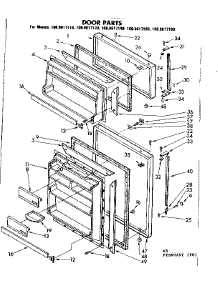Door Parts parts for Kenmore Refrigerator 106.8617110 (1068617110, 106 8617110) from AppliancePartsPros.com