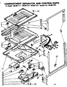 Compartment Separator & Control Parts parts for Kenmore Refrigerator 106.8617161 (1068617161, 106 8617161) from AppliancePartsPros.com