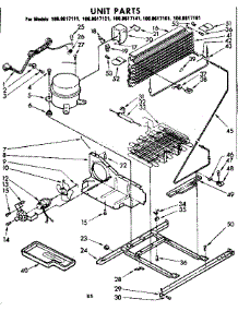 Unit Parts parts for Kenmore Refrigerator 106.8617161 (1068617161, 106 8617161) from AppliancePartsPros.com