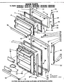 Door Parts parts for Kenmore Refrigerator 106.8618451 (1068618451, 106 8618451) from AppliancePartsPros.com