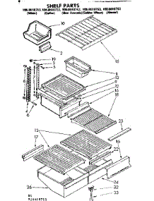 Shelf Parts parts for Kenmore Refrigerator 106.8618723 (1068618723, 106 8618723) from AppliancePartsPros.com