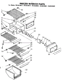 Freezer Interior Parts parts for Kenmore Refrigerator 106.8620641 (1068620641, 106 8620641) from AppliancePartsPros.com