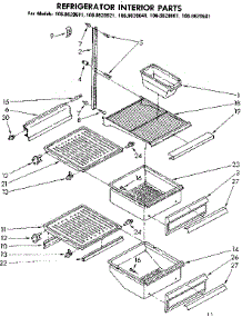 Interior Parts parts for Kenmore Refrigerator 106.8620641 (1068620641, 106 8620641) from AppliancePartsPros.com