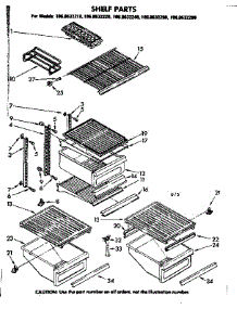 Shelf Parts parts for Kenmore Refrigerator 106.8632260 (1068632260, 106 8632260) from AppliancePartsPros.com