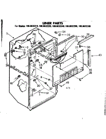 Liner Parts parts for Kenmore Refrigerator 106.8632260 (1068632260, 106 8632260) from AppliancePartsPros.com