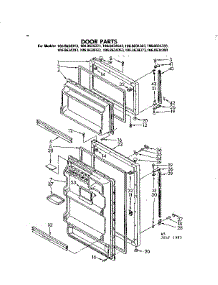 Door Parts parts for Kenmore Refrigerator 106.8634373 (1068634373, 106 8634373) from AppliancePartsPros.com