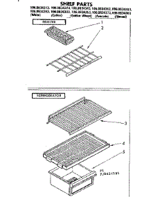 Shelf Parts parts for Kenmore Refrigerator 106.8634373 (1068634373, 106 8634373) from AppliancePartsPros.com