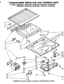 Compartment Separator & Control Parts parts for Kenmore Refrigerator 106.8634373 (1068634373, 106 8634373) from AppliancePartsPros.com
