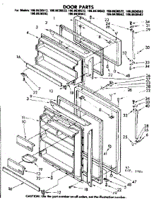 Door Parts parts for Kenmore Refrigerator 106.8638512 (1068638512, 106 8638512) from AppliancePartsPros.com