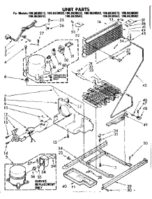 Unit Parts parts for Kenmore Refrigerator 106.8638512 (1068638512, 106 8638512) from AppliancePartsPros.com