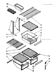 Shelf Parts parts for Kenmore Refrigerator 106.8638513 (1068638513, 106 8638513) from AppliancePartsPros.com