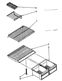 Shelf Parts parts for Kenmore Refrigerator 106.8646320 (1068646320, 106 8646320) from AppliancePartsPros.com