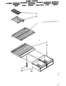 Shelf Parts parts for Kenmore Refrigerator 106.8648322 (1068648322, 106 8648322) from AppliancePartsPros.com