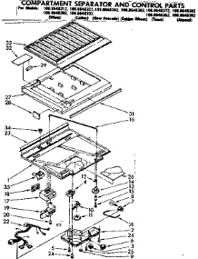 Compartment Separator & Control Parts parts for Kenmore Refrigerator 106.8648322 (1068648322, 106 8648322) from AppliancePartsPros.com
