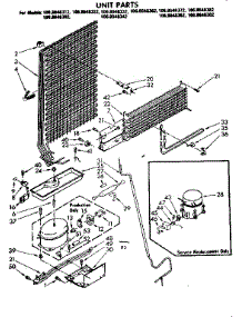 Unit Parts parts for Kenmore Refrigerator 106.8648322 (1068648322, 106 8648322) from AppliancePartsPros.com