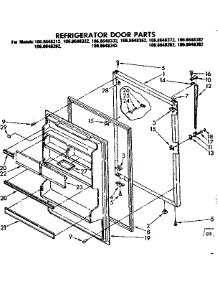 Door Parts parts for Kenmore Refrigerator 106.8648322 (1068648322, 106 8648322) from AppliancePartsPros.com