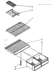 Shelf Parts parts for Kenmore Refrigerator 106.8648344 (1068648344, 106 8648344) from AppliancePartsPros.com