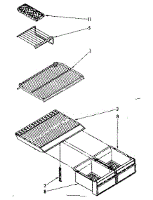 Shelf Parts parts for Kenmore Refrigerator 106.8648350 (1068648350, 106 8648350) from AppliancePartsPros.com