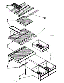 Shelf Parts parts for Kenmore Refrigerator 106.8648475 (1068648475, 106 8648475) from AppliancePartsPros.com