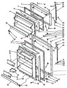 Door Parts parts for Kenmore Refrigerator 106.8648571 (1068648571, 106 8648571) from AppliancePartsPros.com