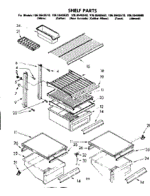 Shelf Parts parts for Kenmore Refrigerator 106.8648680 (1068648680, 106 8648680) from AppliancePartsPros.com