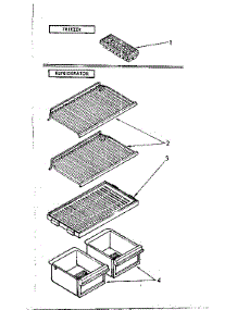 Shelf Parts parts for Kenmore Refrigerator 106.8654060 (1068654060, 106 8654060) from AppliancePartsPros.com