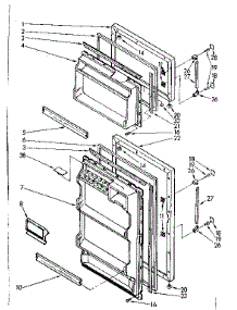 Door Parts parts for Kenmore Refrigerator 106.8654060 (1068654060, 106 8654060) from AppliancePartsPros.com