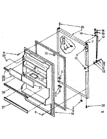 Refrigerator Door Parts parts for Kenmore Refrigerator 106.8658240 (1068658240, 106 8658240) from AppliancePartsPros.com