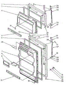 Door Parts parts for Kenmore Refrigerator 106.8662181 (1068662181, 106 8662181) from AppliancePartsPros.com