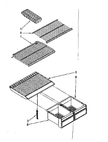Shelf Parts parts for Kenmore Refrigerator 106.8666361 (1068666361, 106 8666361) from AppliancePartsPros.com