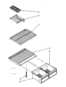 Shelf Parts parts for Kenmore Refrigerator 106.8668113 (1068668113, 106 8668113) from AppliancePartsPros.com