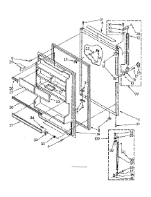Refrigerator Door Parts parts for Kenmore Refrigerator 106.8668413 (1068668413, 106 8668413) from AppliancePartsPros.com