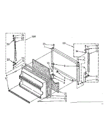 Freezer Door Parts parts for Kenmore Refrigerator 106.8668413 (1068668413, 106 8668413) from AppliancePartsPros.com
