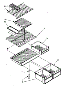 Shelf Parts parts for Kenmore Refrigerator 106.8676243 (1068676243, 106 8676243) from AppliancePartsPros.com