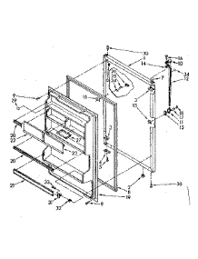 Refrigerator Door Parts parts for Kenmore Refrigerator 106.8676243 (1068676243, 106 8676243) from AppliancePartsPros.com